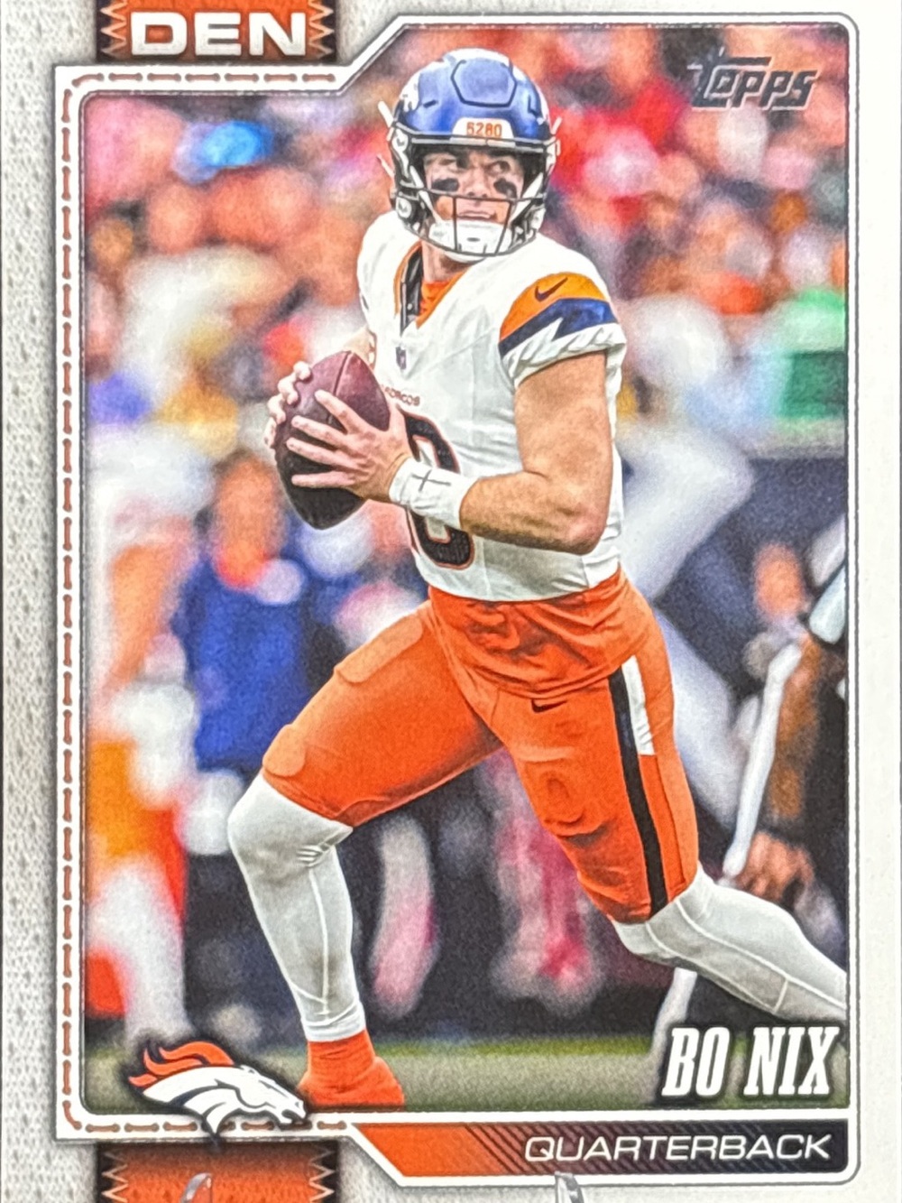 Topps Bo Nix Denver Broncos Football Card